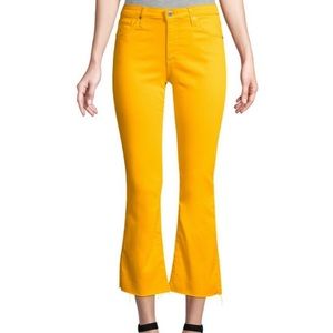 NWT AG Jodi Crop Flare Ochre Yellow Jean 26